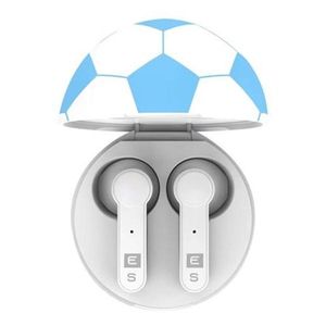 Auricular Eurosound ES-FB1804-WA Futbol Bluetooth In Ear Azul y Blanco