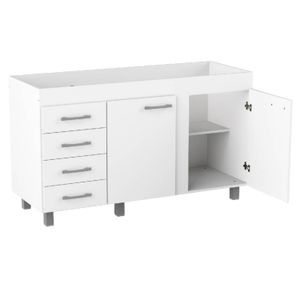 BAJOMESADA ORLANDI BL 611 PREMIUM - BLANCO 2 PUERTAS 4 CAJONES