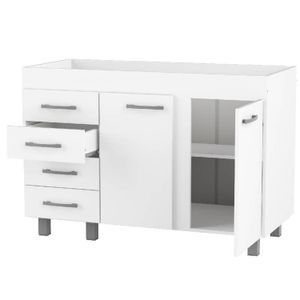 BAJOMESADA ORLANDI BL 612 PREMIUM - BLANCO 2 PUERTAS 4 CAJONES