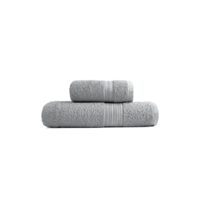 Juego Toalla Y Toallon Premium Xl 500Grs Arcoiris Tim 100% Algodón Gris