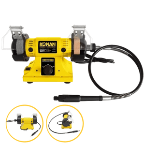 Amoladora De Banco Konan Triple Funcion 300w Vel. Var.
