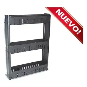 Carro Organizador Slim Con Ruedas X 3 Estantes Colombraro