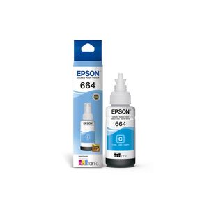 BOTELLA DE TINTA EPSON 664 CYAN L220 L365 L375 L380 L395 L455 L475 L495 L565 L575 L606 L655 L656 L1300 L1455