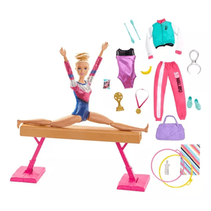Muñeca Barbie Gimnasta Playset Con Accesorios Mattel GJM72- 6436