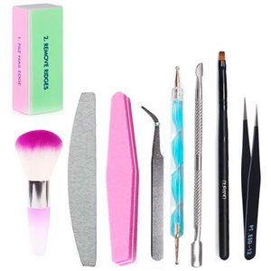 Kit Para Uñas Gadnic 9 Pzas Limas, Pinzas, Empujador Cutícula Uso Profesional