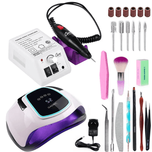 Kit Cabina Para Uñas Uv Led 108W + Torno Manicura T20K Gadnic