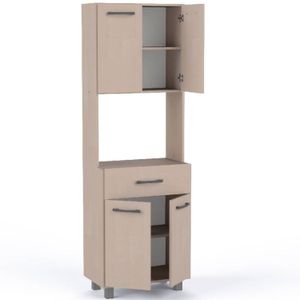 KIT CON ALACENA ORLANDI AB 662 PREMIUM - ABEDUL 4 PUERTA 1 CAJON