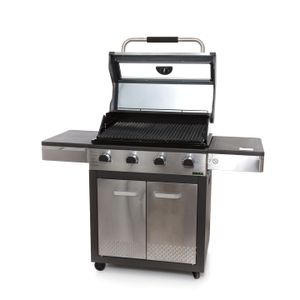 Parrilla A Gas Bram Metal Incanto con vidrio Templado