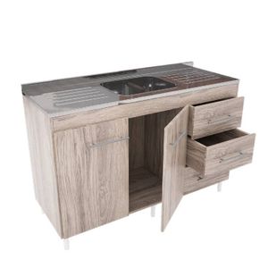 BAJOMESADA ORLANDI AB 3031 BAHIA - ABEDUL 2 PUERTAS 1 ESTANTE 3 CAJONES