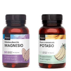 Citrato de Magnesio en Capsulas x 50 u.+ Citrato de Potasio en Capsulas x 50 u. - Natier