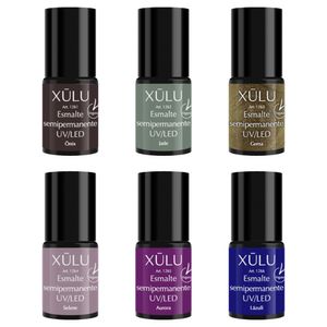 Kit 6 Esmaltes Semipermanentes Xulú Mystique 6ml