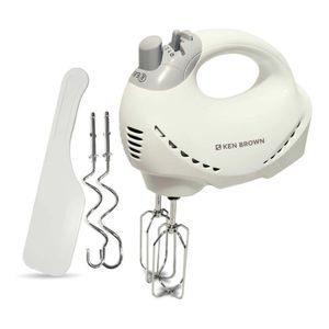 Batidora De Mano Ken Brown Kbb-250 Blanca Con Espatula Color Blanco