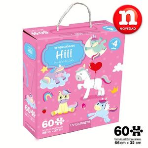 Juego Rompecabezas Infantil  - Hiii - Unicornios (Romp. XL - 60 piezas) - Juguete