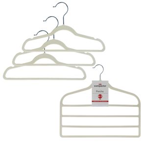 Set X 12 Perchas Terciopelo + 1 Pantalon Compactor