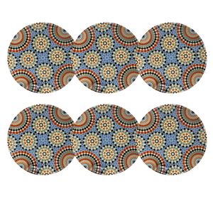 Set x 6 Plato Playo Cerámica 25 Cm Nano Ceram Hr Importado