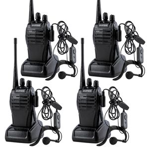 Handy Baofeng BF-999S Kit x4 5w 16CH UHF Hasta 10km + 8 Baterías y 4 Manos Libres