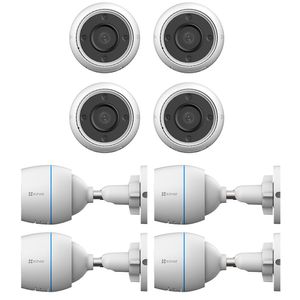 Kit Cámara De Seguridad IP Ezviz WiFi 2mp FHD H3C Visión Audio x 4 unidades