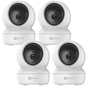 Kit Cámara De Seguridad IP Ezviz WiFi Paneo e Inclinación Inteligente 360 C6N Visión Audio x 4 unidades