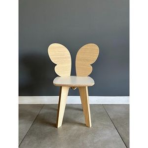 Banquito Butterfly. Color Blanco y Roble