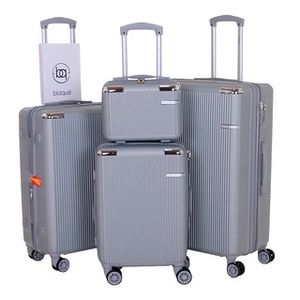 Set de Valijas BLAQUE HT-096 Plata - Expandible