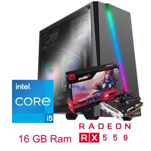 PC GAMER MYP INTEL I5 + AMD RX550 +16GB RAM