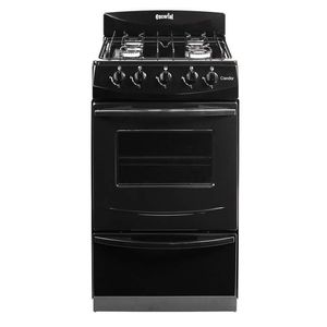 Cocina Escorial Candor Gn 4 Hornallas Negra Puerta C/Visor