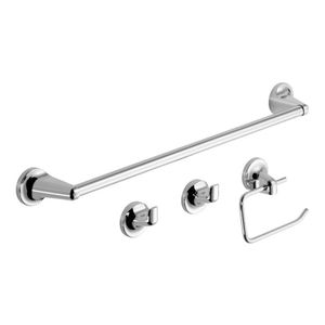 Accesorios Baño Conjunto Kit 4 Piezas Hydros Nova Cromo