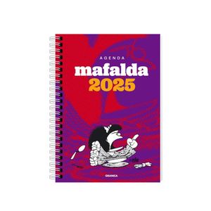 MAFALDA 2025 ANILLADA FEMINISTA VIOLETA-ROJO SEMANA A LA VISTA - Quino