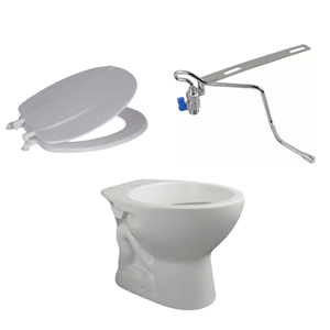 Combo Inodoro Corto Dispositivo Bidet Tapa