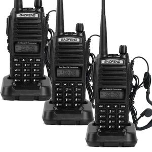 Handy Baofeng UV-82 10w Kit x3 Bi-Banda 128CH Hasta 20km + 6 Baterías y 3 Manos Libres