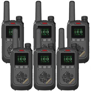 Handy Baofeng BF-T17 Kit x6 16CH UHF Display LCD + 12 Baterías y 6 Manos Libres