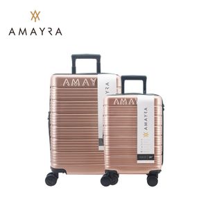SET VALIJAS 20" 24" ABS ORO ROSA AMAYRA
