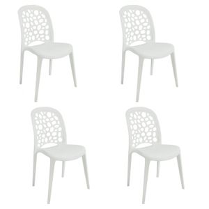 Combo X 4 Sillas Capri Unican Blanca