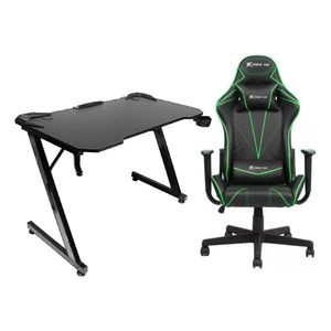 Escritorio Gaming Xtrike-me Dk-02 Con Silla Gamer Ergonómica Verde