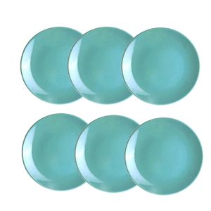 Set x 6 Plato Postre Cerámica 20 Cm Harlek Kuthaya
