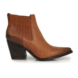 BOTINETA MEMPHIS SUELA MUJER CUERO ELEGANTE ZAPATOS