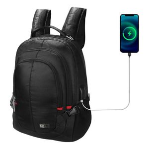 Mochila T-go Porta Notebook Urbana Usb Grande 30 Litros Color Negro