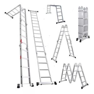 Escalera Aluminio 4.7 M Pektra Reforzada Plegable Articulada