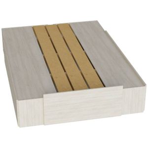 CAMA BOX ORLANDI JA 573 PREMIUM - JACARANDA EXTENSIBLE 6 CAJONES