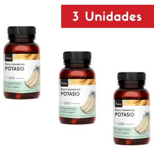 Citrato de Potasio Natier - 3 Frascos de 50 capsulas c/u