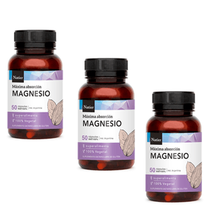 Citrato de Magnesio Natier - 3 Frascos de 50 capsulas c/u