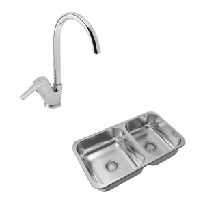 Combo Griferia Cocina Peirano Betis + Bacha Johnson R63/18