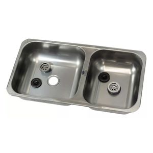 Bacha Doble Cocina Acero Inoxidable X 67 Cm