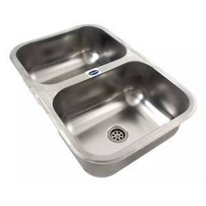 Bacha Cocina Doble Acero Inoxidable Pileta 56x37x13