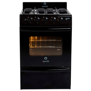 Cocina Escorial Master Style Negra Multigas Puerta Con Visor