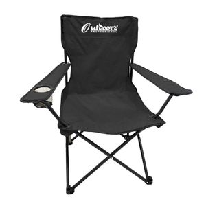 Sillon Director Plegable Con Funda Y Apoya Vaso Outdoors 1003 Negro