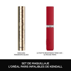 Set De Maquillaje Infalibles De Kendall: Máscara Panorama + Labial Le Matte Resistance