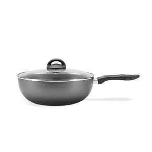WOK BRINOX - MAPLE INOX 28 CM TAPA VIDRIO ALUMINIOTEFLON (7210175) (LBRIN00260)