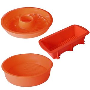 Set X3 Moldes Repostería Silicona Naranja 1130002/7/6