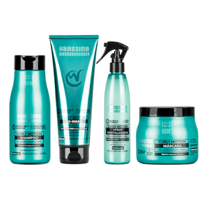 Kit Curly Motion Shampoo + Co - Wash + Spray + Másc. Hairssime